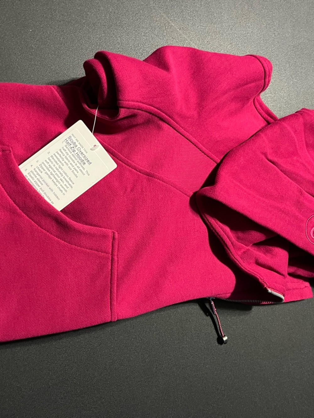 Lululemon Scuba Oversized Half Zip Hoodie M/L Berry Rumble NWT 💗 - Picture 2 of 4